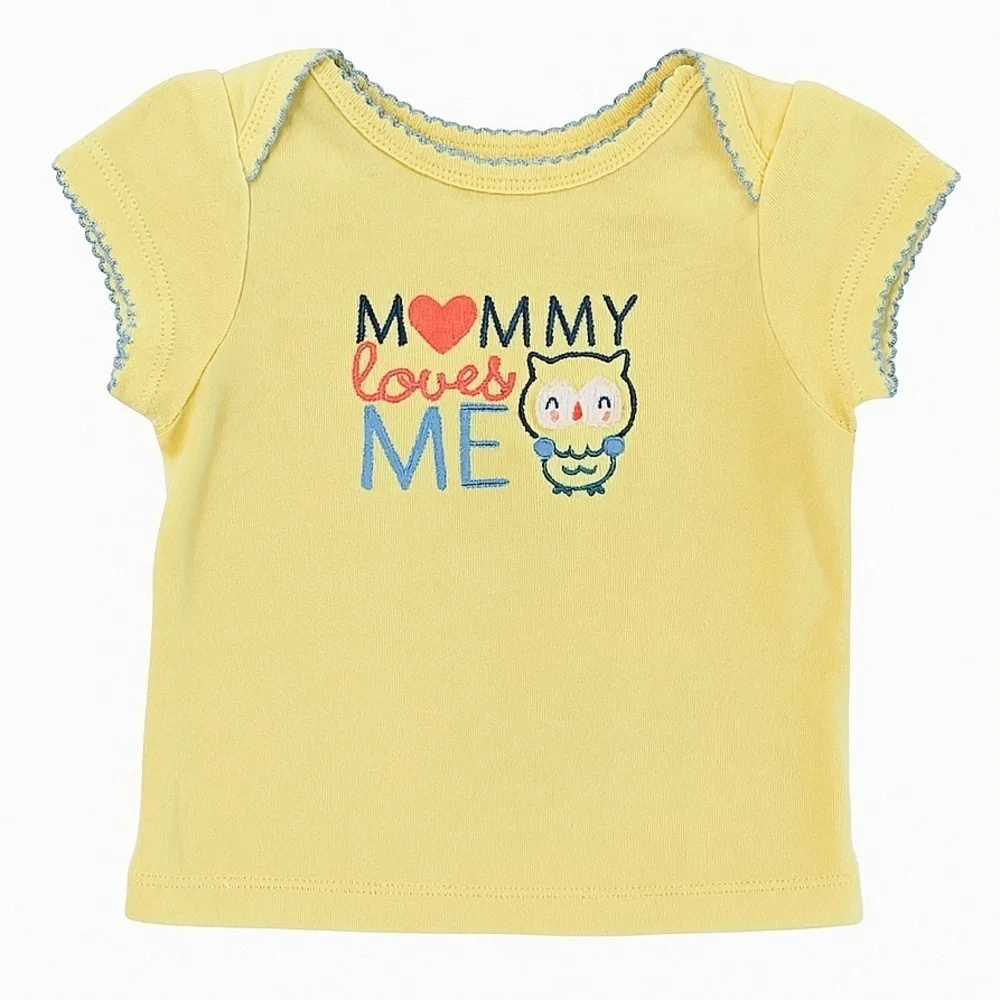 Mommy Loves Me Yellow Short Sleeve Top